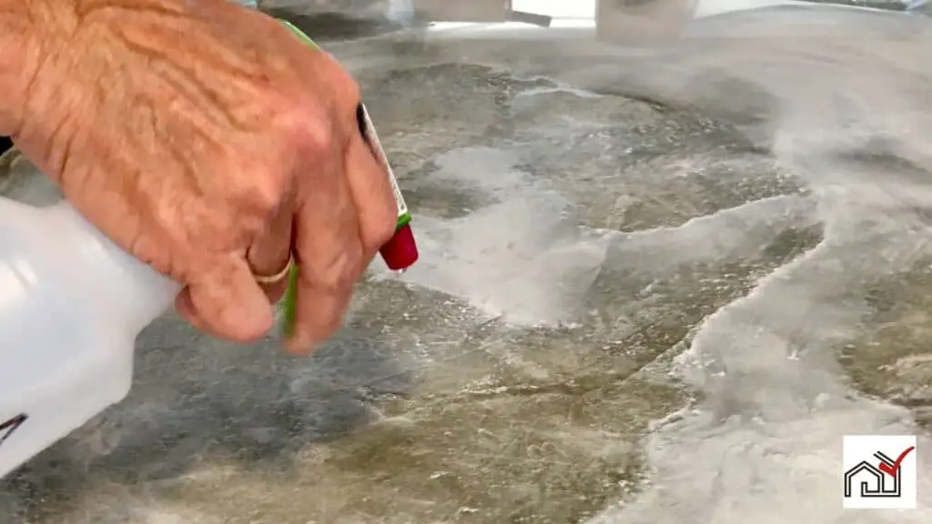 Cleaning concrete countertop