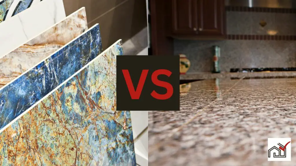 Porcelain versus granite countertops