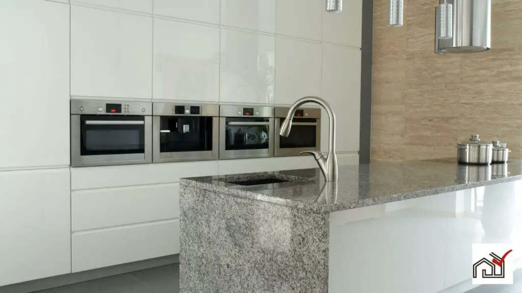 Granite countertop installed in a kitchen