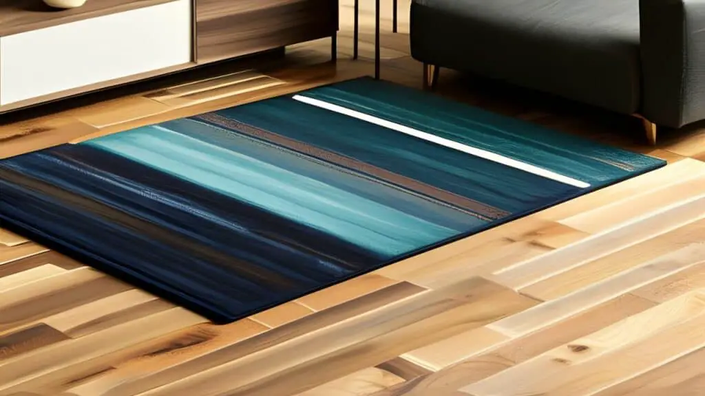Area rug on laminate flooring