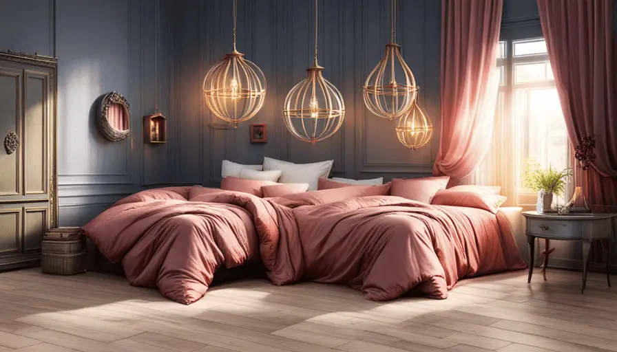 Bedroom with distinct color scheme