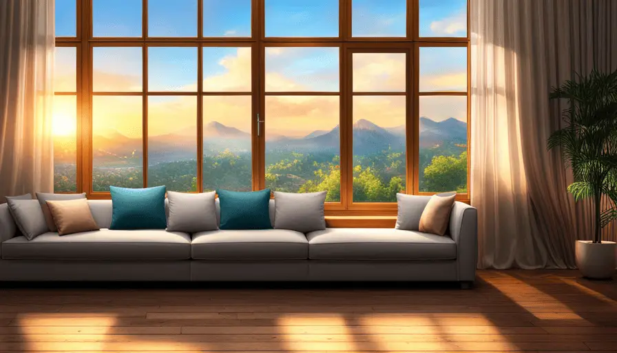 Couch near a window