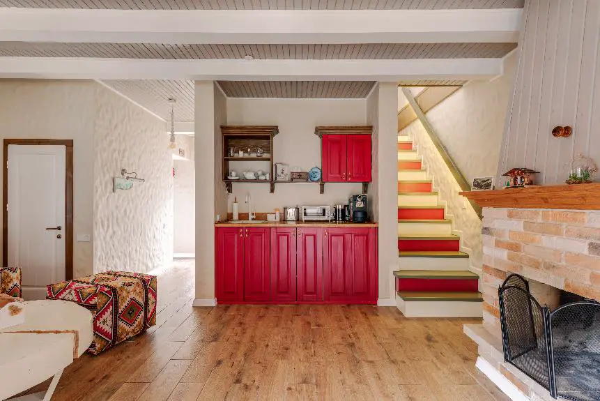 matching cabinets for white tile