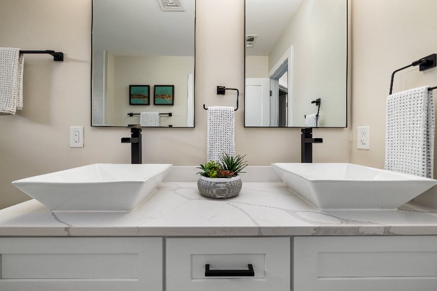 matching faucets in bathroom