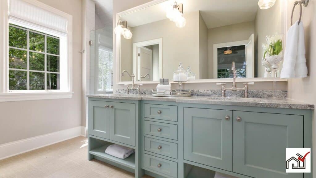 painted bathroom cabinets