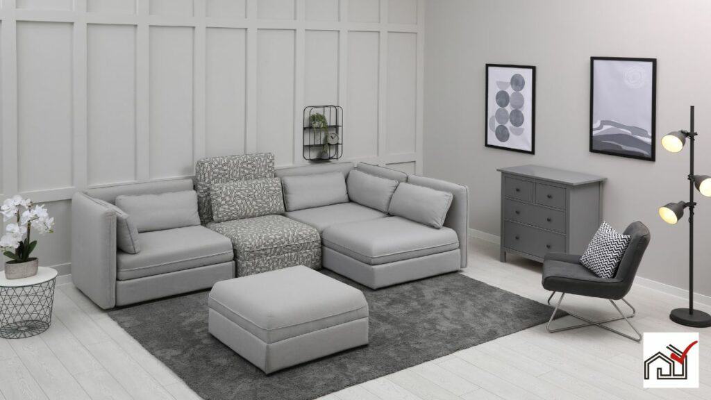 sectional sofa with end table