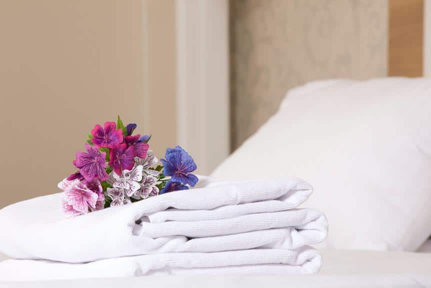 whitening sheets and towels